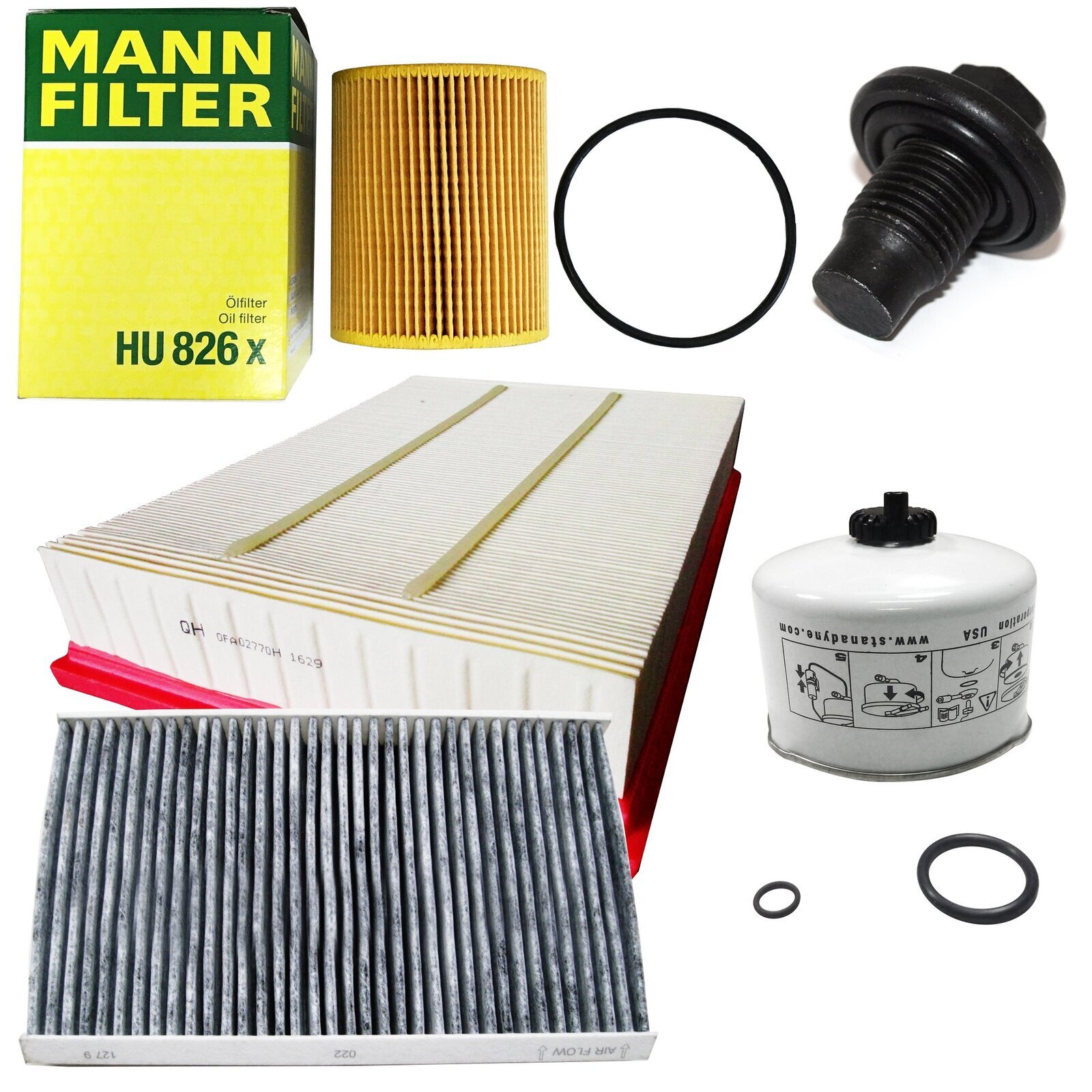 Air Filter Oil Filter Kit OEM Mann-Filter Land Rover LR4 Range Rover Sport