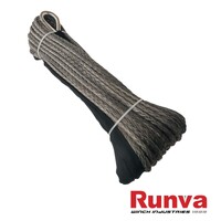 Runva Synthetic Winch Rope 30m x 10mm (Grey) - 30MX10MMGREY