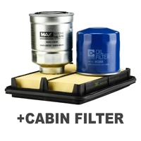 Diesel Dog Service Filter Kit +Cabin Filter for Nissan Navara D40 2006-ON 60036C