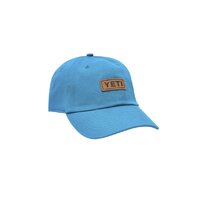 Yeti Badge Logo Leather Soft Crown Hat - Aquifer Blue