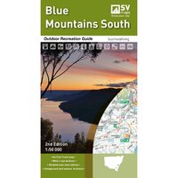 Spatial Vision Blue Mountains South Map Outdoor Camping Recreation Guide Map