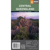 HEMA Central Queensland Detailed Tourist Guide Colour Map