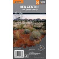 HEMA The Red Centre Map National Parks Camping Roads & Tracks Guide Colour Map