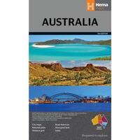 HEMA Australia Large Map Detailed Trip Reference Colour Map