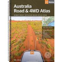 HEMA Australia Road & 4WD Atlas (Spiral Bound) 252 x 345mm Detailed Colour Guide