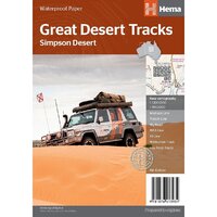 HEMA Great Desert Tracks Simpson Desert Map Guide Colour Maps