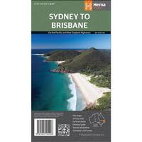 HEMA Sydney to Brisbane Map Detailed City to City Tourist Guide Colour Map