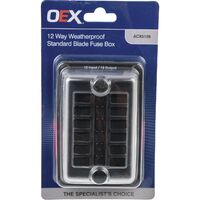 OEX 12 Way Weatherproof Standard Blade Fuse Box ACX5126