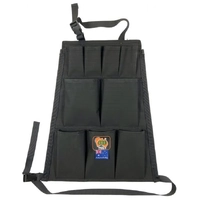 AOS 4WD Australian Made Rip Stop Canvas Universal Rear Seat storage Organiser with Stiffening Rods – 12 Pockets – Black
