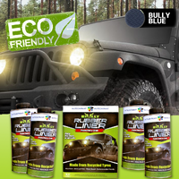 BULLY LINER Bully Blue Bed Liner Tough Protective Coating 4L Kit NON TOXIC [Spray Gun: Not Included]