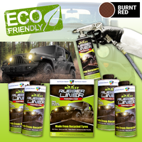 BULLY LINER Burnt Red Bed Liner Tough Protective Coating 4L Kit NON TOXIC [Spray Gun: Included]
