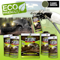 BULLY LINER Camo Green Bed Liner Tough Protective Coating 4L Kit NON TOXIC [Spray Gun: Included]
