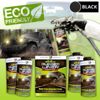 Bully Liner BLACK ** Bed Liner Tough Protective Coating 4L Kit NON TOXIC [Spray Gun: Included]