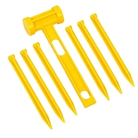 Plastic Pegs And Mallet Set 7 Pce Wildtrak CA0147