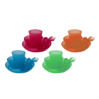 Kids Camp Dinner Set 6Pce 4 Asst Colours Wildtrak CA1003