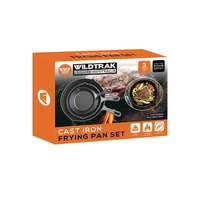 Cast Iron Frying Pan Set 4.2Kg 10 X 8 X 7Cm Wildtrak CA1110