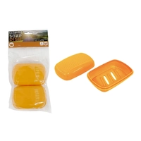 2Pc Travel Soap Holder Orange Wildtrak CA6021