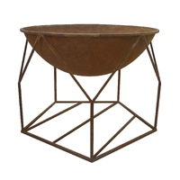 Outdoor Buckingham Fire Bowl Rust Color Iron 70X70X55Cm Wildtrak CA6081