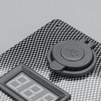 STEDI Carbon Switch Panel with USB and Digital Volt Meter CARBON-PANEL