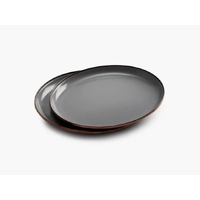Enamel Deep Plate (Set Of 2)