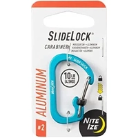 Nite Ize SlideLock Carabiner Aluminium #2 Blue CSLA2-03-R6