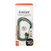 Nite Ize SlideLock Carabiner Aluminium #3 - Olive CSLA3-08-R6