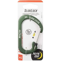 Nite Ize SlideLock Carabiner Aluminium #4 Olive CSLA4-08-R6