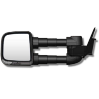 Clearview Towing Mirrors [Compact Pair Power-Fold Upgrade Wiring Kit Power-Fold Indicators (Cat 6) Electric Kit Electric Chrome] LandCruiser 70 Series