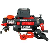 CARBON WINCHES 12V 12000lb Electric Winch with Synthetic Rope
