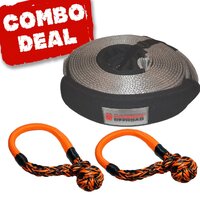 Carbon Offroad Snatch Strap And 2 X Soft Shackle Combo Deal CW-COMBO-CW-8TSS-MFSS