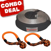 Carbon Offroad Snatch Strap And 2 X Soft Shackle Combo Deal CW-COMBO-CW-8TSS-MFSS
