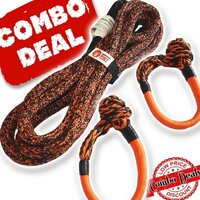 Carbon Offroad 4M 14000Kg Bridle Rope And 2 X Soft Shackle Combo Deal CW-COMBO-HT0054-MFSS