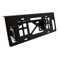 Carbon Offroad Stainless Steel Black Powdercoat Pull Up Number Plate Bracket CW-NPBV2