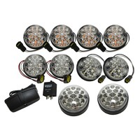 Aftermarket Deluxe Clear Lens Led Light Kit for Land Rover Defender and Series 3 DA1291