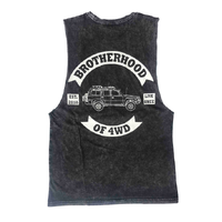 Free 24 7 Brotherhood of 4WD Club Patch Tank | L Black FRE002