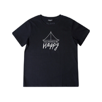 Free 24 7 This Makes Me Happy Women's T-Shirt | L Navy FRE040