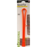 Nite Ize GEAR TIE REUSABLE RUBBER TWIST TIE 24" 2 Pack Bright Orange