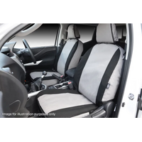 MSA 4X4 Premium Canvas Seat Covers FOR TOYOTA HILUX 8th Gen SR5 Dual Cab Leather & Electrics - 10/15 - 07/19