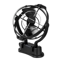 KickAss 12V  / 24V 360, 3 Speed Caravan Fan - Black KA12VCABFAN-BL