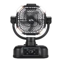 Kickass 360¬∞ Oscillating 20,000mAh Camping Fan with Power Bank & Light KA5VCAMPFAN-BL