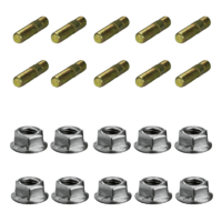 10 Pack M8 Exhaust Manifold Studs & Nuts Fit Land Rover Discovery 2 Defender TD5 LR009704A ESR2033A