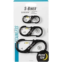Nite Ize S-Biner¬Æ Slidelock¬Æ Stainless Steel Combo 3 Pack Black 