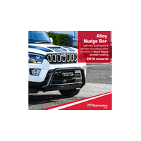 Mahindra Pikup 2018 Onward Alloy Nudge Bar Black MDMAHNUDGEBAR02
