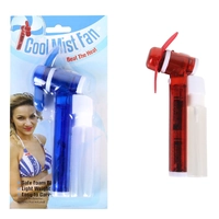 Cool Mist Fan W/Water Dispense 2 Asst Clrs Blue & Red Wildtrak NO0604