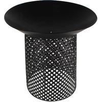 Black Iron Round Fire Pit W/ Stand 56X56X58Cm Wildtrak OL1059
