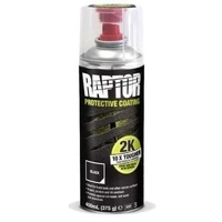 U-POL RAPTOR Black 2K Aerosol Tough Protective Coating Spray Paint 400ml Bed Liner RLBAL