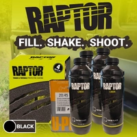 U-POL RAPTOR Black Bed Liner Tough Protective Coating Paint 4L RLBS4