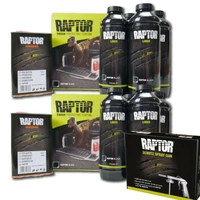 U-POL Raptor Liner Tintable 4x4 Vehicle Paint Kit 8L with Spray Gun RLTS8KIT