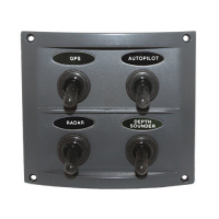 Splashproof Switch Panels Grey 4 switch panel