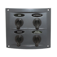 Splashproof Switch Panels Grey 4 switch panel